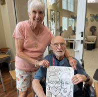 David-and-wife-at-Memory-care community-Aravilla-Clearwater David and wife at memory care community Aravilla Clearwater